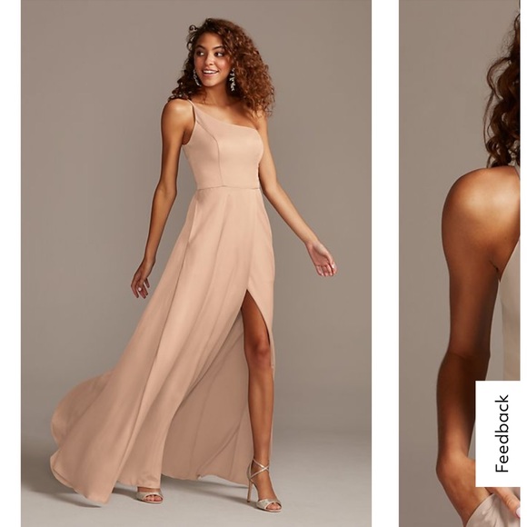 David's Bridal | Dresses | Davids Bridal Sand Bridesmaid Dress | Poshmark
